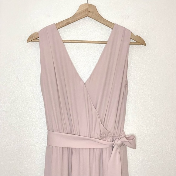 Aritzia Babaton Maximillian Draped Wide Leg Jumpsuit Pink Prima Small - Picture 4 of 10